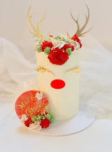 Load image into Gallery viewer, Reindeer Cake Topper | Acrylic Mirror Silver Reindeer Antlers for Cake Decoration | Christmas Cake Topper | Festive Cake