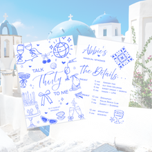 Load image into Gallery viewer, Birthday Weekend Itinerary - Blue