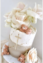 Load image into Gallery viewer, Christening Cake Topper | Cross Cake Topper | Gold Cake Charm