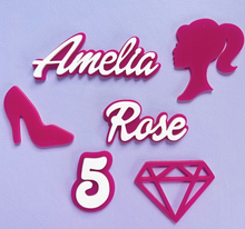 Load image into Gallery viewer, Barbie Style Acrylic Cake Charm / Topper