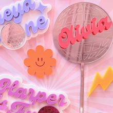 Load image into Gallery viewer, Disco Ball Cake Topper | Retro Cake Topper | Disco Ball Party