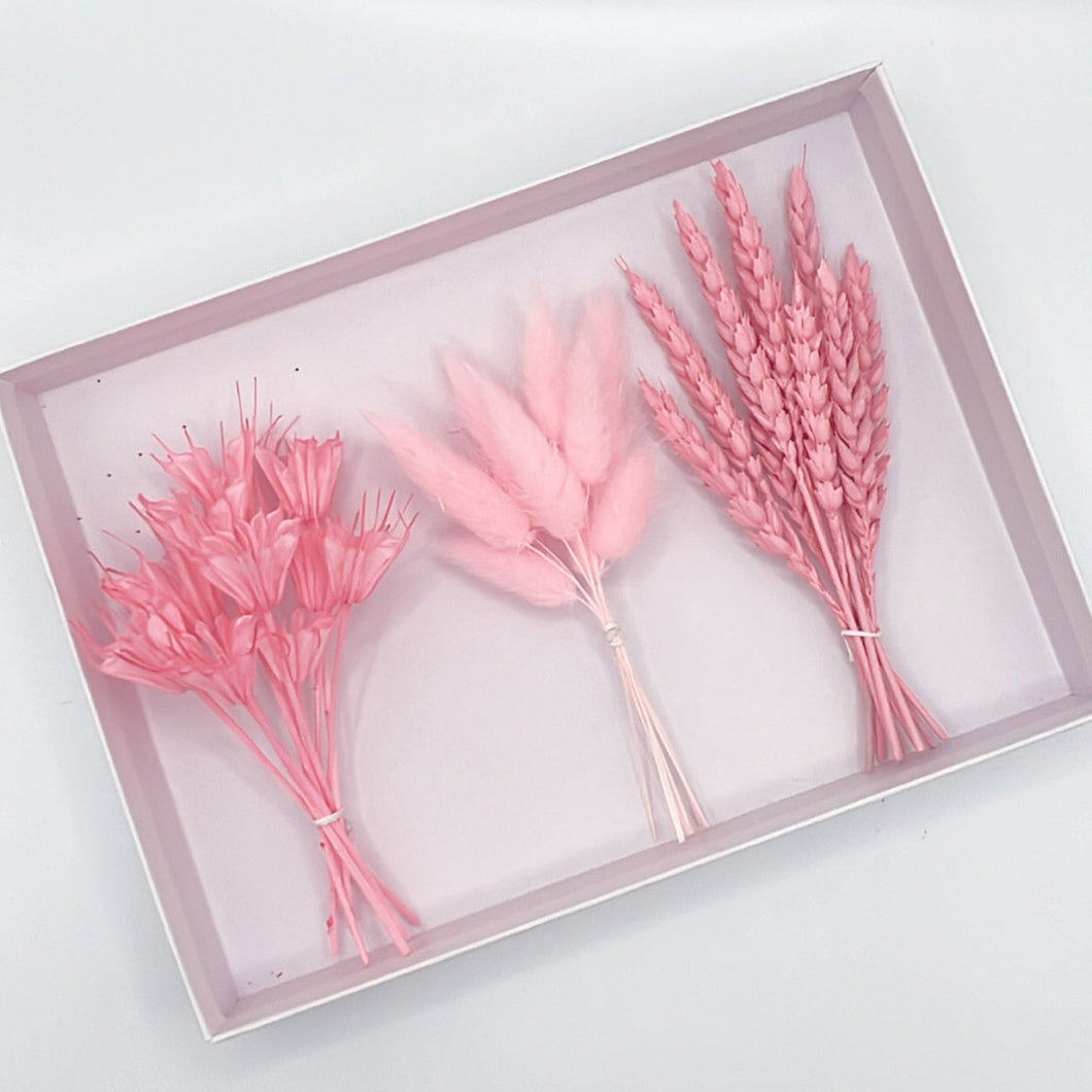 Bakers Bunches - Pink Everything - Dried Flowers Decorations