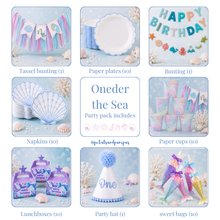Load image into Gallery viewer, Oneder the Sea - First Birthday Party Pack 🐚🫧
