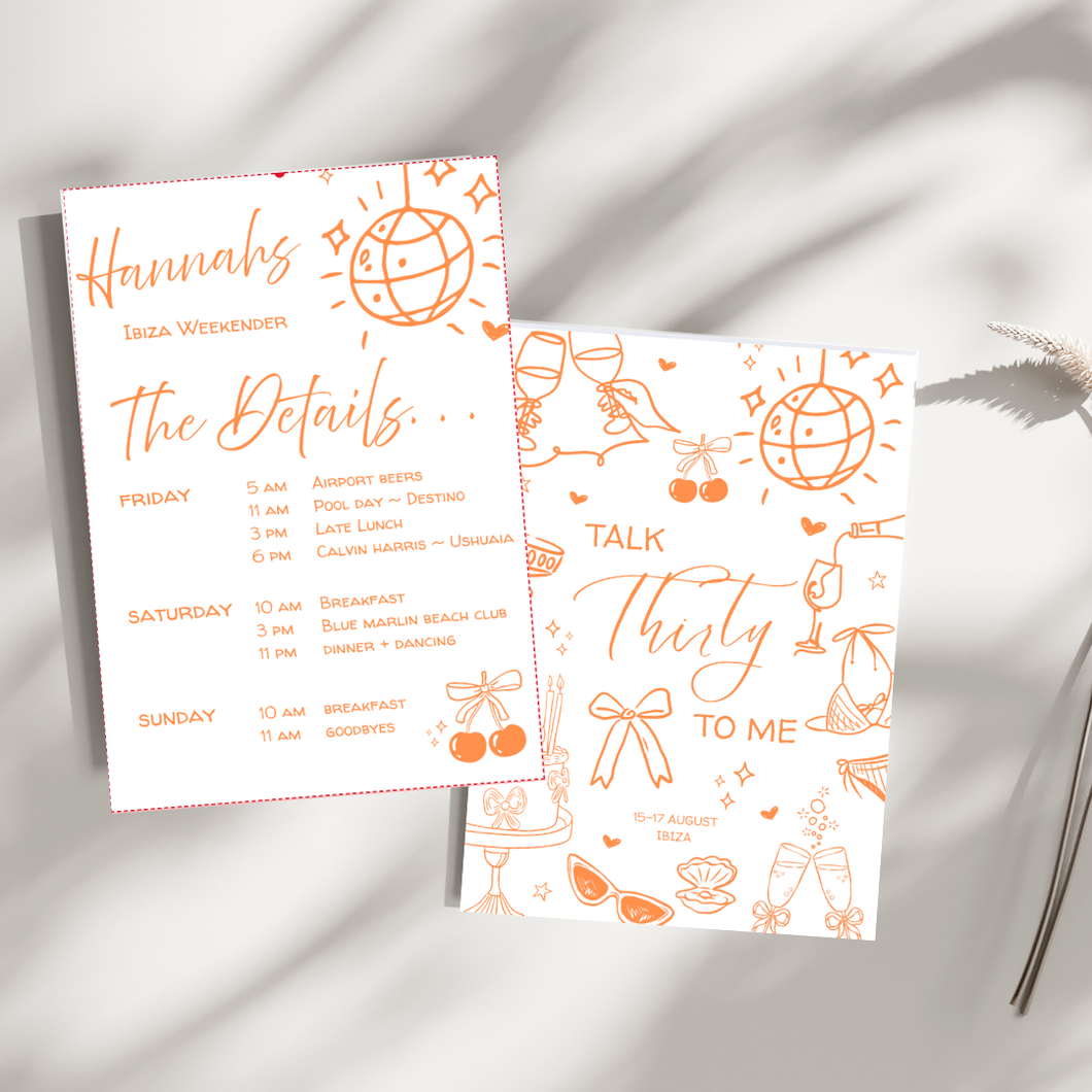 30th Birthday Weekend Itinerary