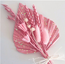 Load image into Gallery viewer, Pink Cake Topper - Dried Flowers | Palms | Bunny Tails - Pink Starburst

